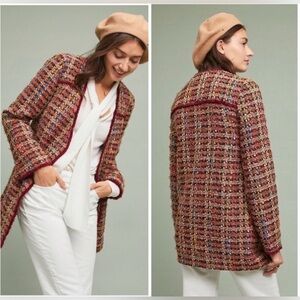 Anthropologie Ett:twa Harlequin Tweed Blazer S